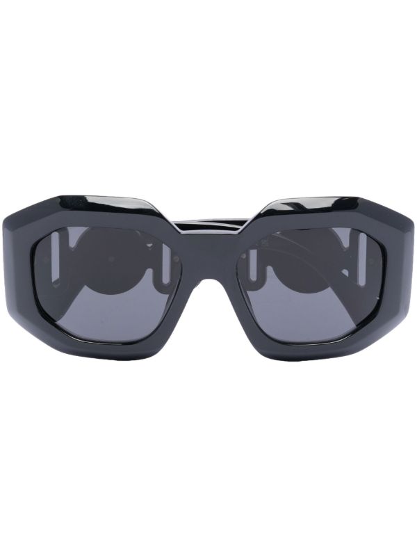 browns Versace Eyewear black Medusa square sunglasses | Browns Sunglasses