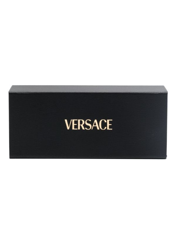Browns Versace Eyewear Black Shield-Frame Sunglasses | Browns Sunglasses