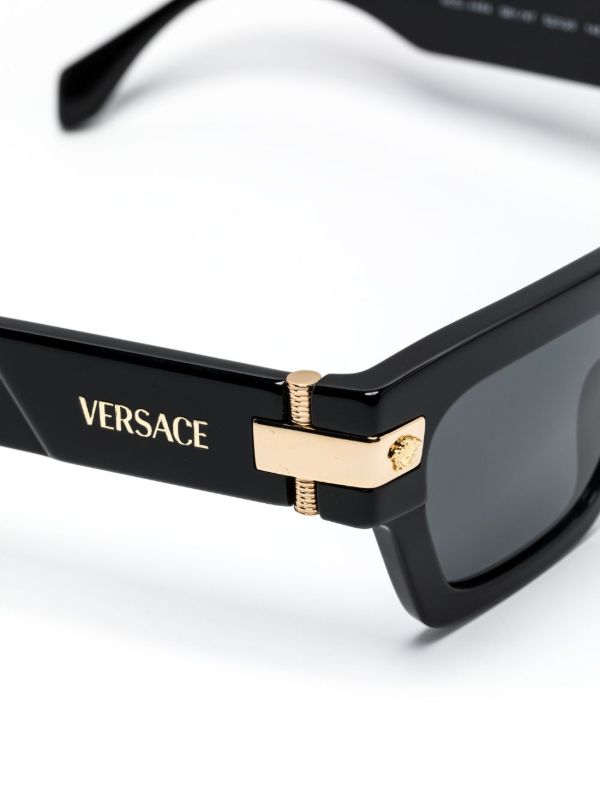 Browns Versace Eyewear Black Square-Frame Sunglasses | Browns Sunglasses