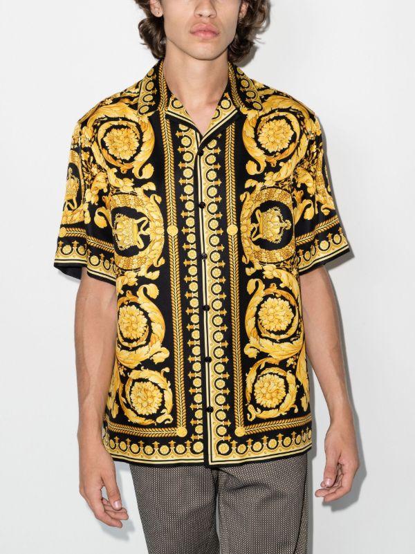 Browns Versace Gold Barocco Silk Shirt | Browns Shirts