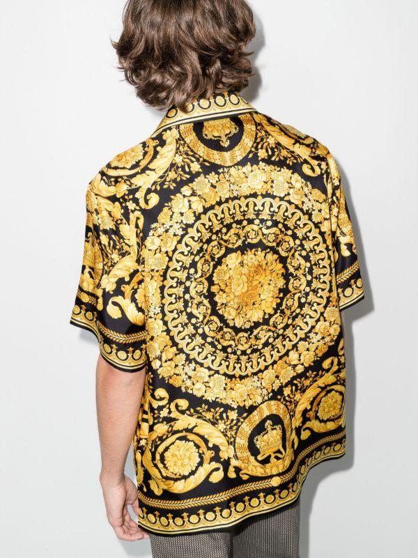 Browns Versace Gold Barocco Silk Shirt | Browns Shirts