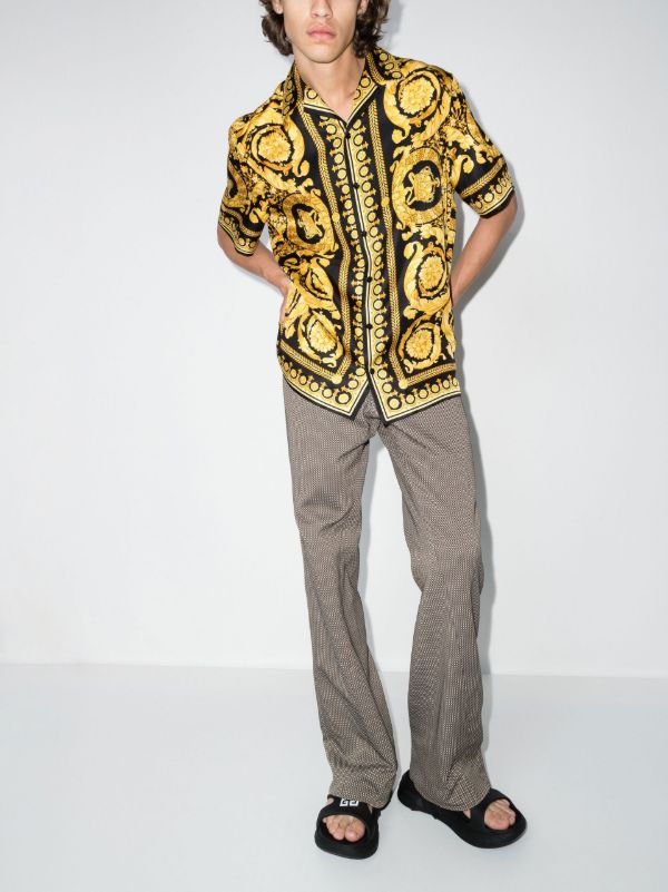 Browns Versace Gold Barocco Silk Shirt | Browns Shirts