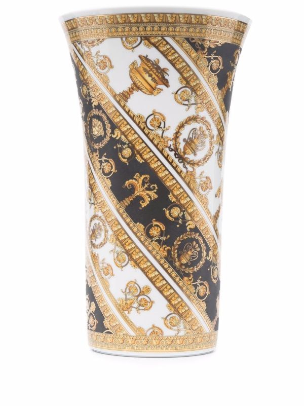 Browns Versace Gold Baroque Print Vase | Browns Vases