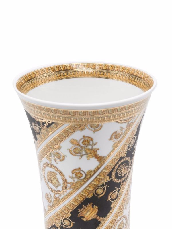 Browns Versace Gold Baroque Print Vase | Browns Vases