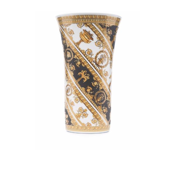 browns Versace gold Baroque print vase | Browns Vases