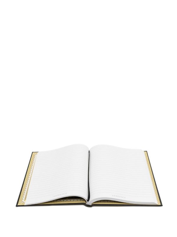 Browns Versace Gold Crete De Freur Print Notebook | Browns Notebooks & Planners