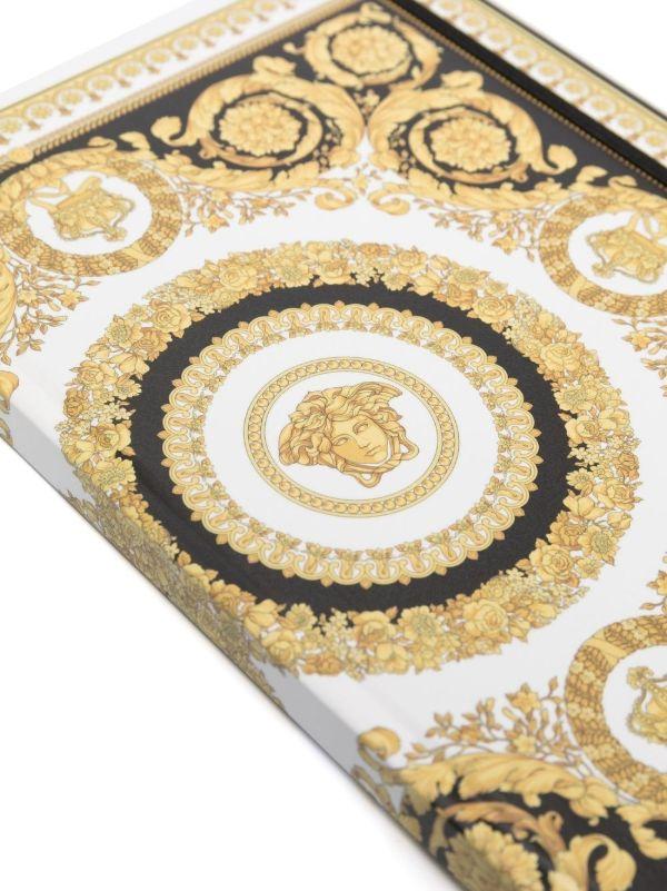 Browns Versace Gold Crete De Freur Print Notebook | Browns Notebooks & Planners