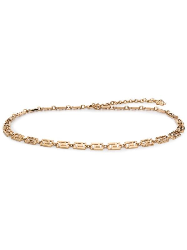 browns Versace Gold-tone Greca Chain Belt | Browns Belts