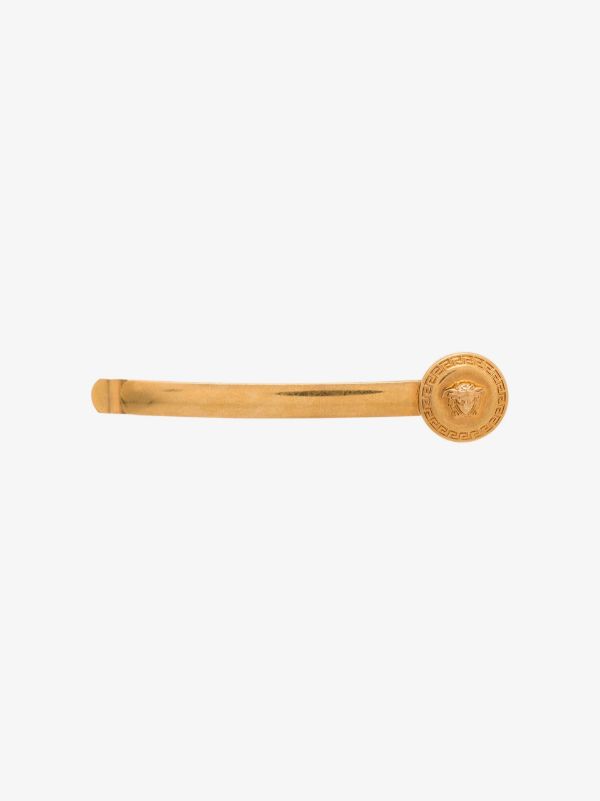browns Versace Gold tone Medusa coin hair clip | Browns Hair Accessories