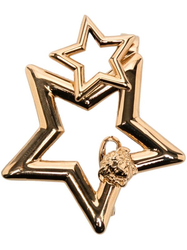 browns Versace Gold-Tone Medusa Head Star Hair Clip | Browns Hair Accessories