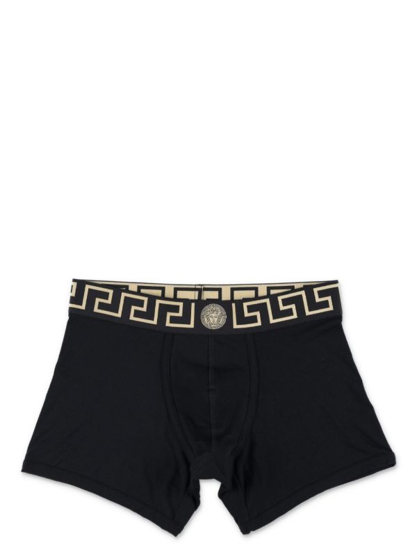 Browns Versace Greca Border Long Boxers (pack Of Two) | Browns Briefs & Boxers