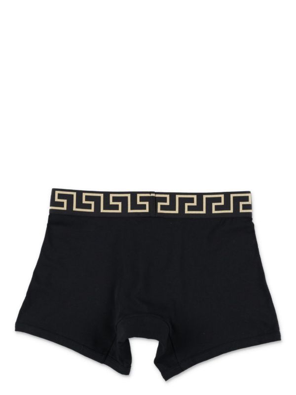 Browns Versace Greca Border Long Boxers (pack Of Two) | Browns Briefs & Boxers