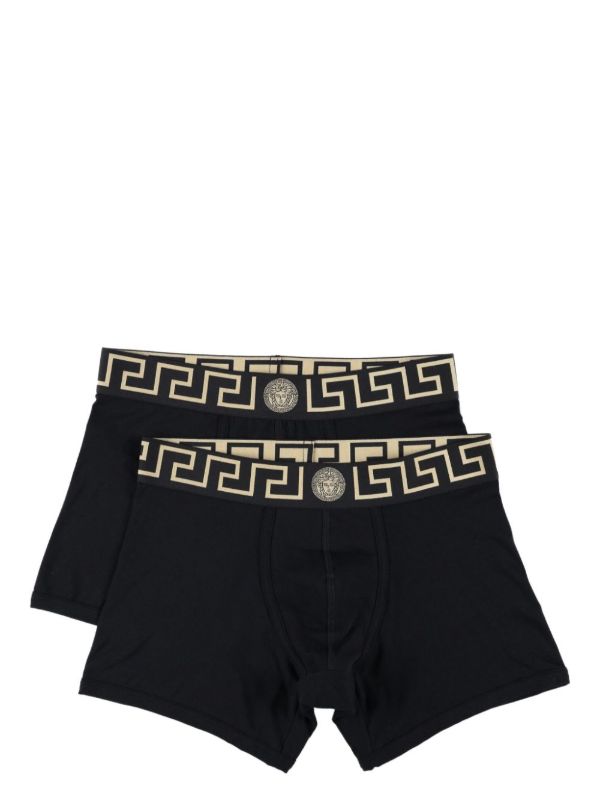browns Versace Greca Border long boxers (pack of two) | Browns Briefs & Boxers