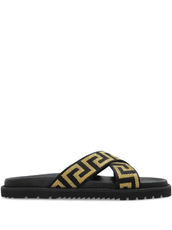 browns Versace Greca-pattern slides | Browns Flip-Flops & Slides