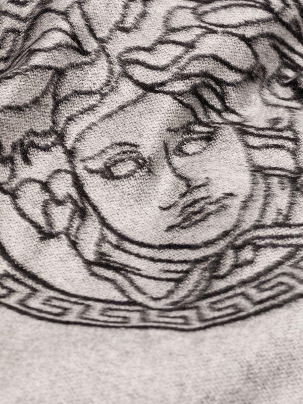 Browns Versace Grey Greca Blanket | Browns Blankets & Throws