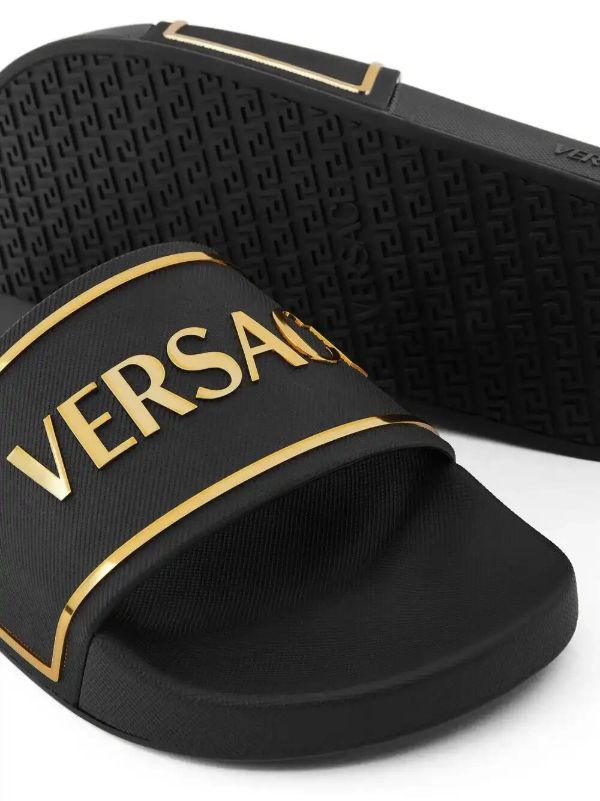 Browns Versace Logo-print Slides | Browns Flip-Flops & Slides