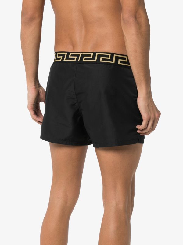 Browns Versace Medusa Logo Greca Border Swim Shorts | Browns Swim & Board Shorts