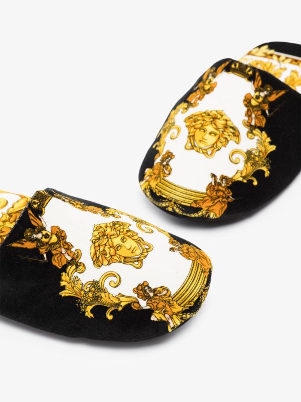 Browns Versace Medusa Renaissance-print Slippers | Browns Slippers