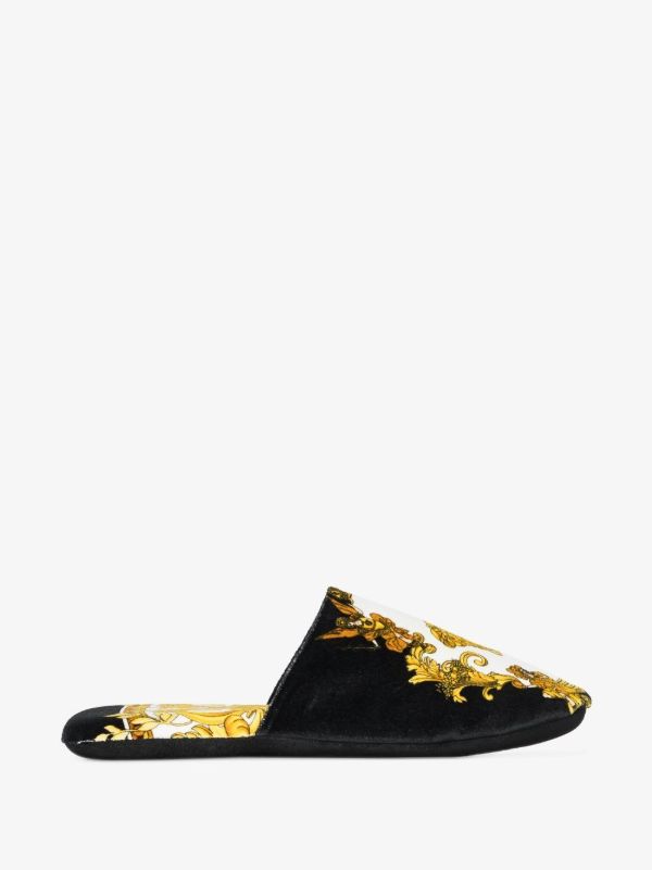 browns Versace Medusa Renaissance-print slippers | Browns Slippers