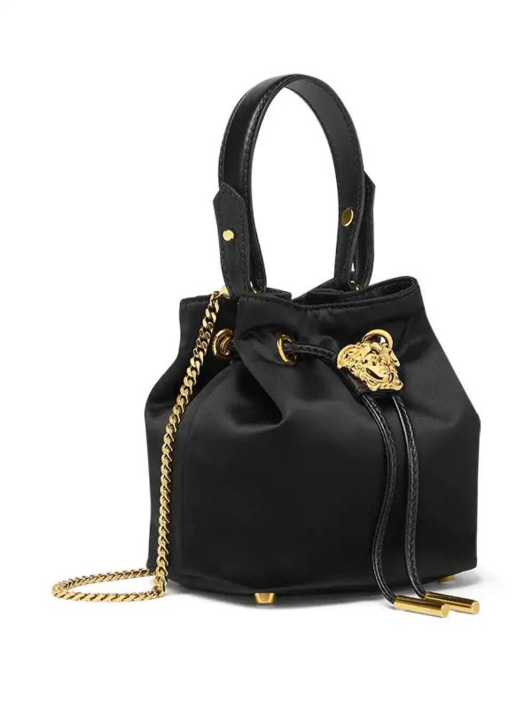 Browns Versace Mini La Medusa Satin Bucket Bag | Browns Bucket Bags