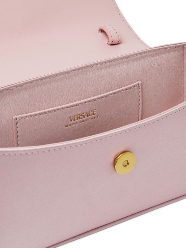 Browns Versace Pink La Medusa Mini Satin Tote Bag | Browns Tote Bags