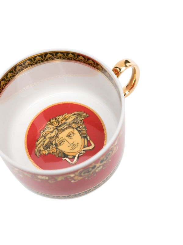 Browns Versace Red Medusa Ceramic Tea Cup | Browns Cups & Tea Sets