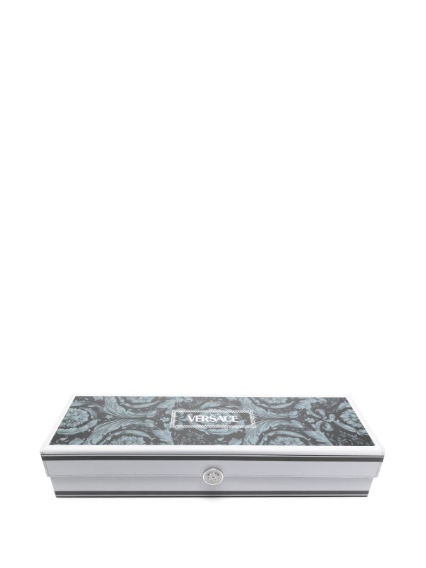 Browns Versace Silver-Tone Barocco Print Mahjong Set | Browns Table Games