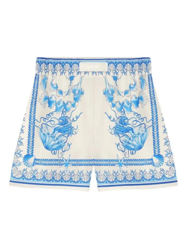 browns Versace Underwater Barocco cotton shorts | Browns Short & Mini Shorts
