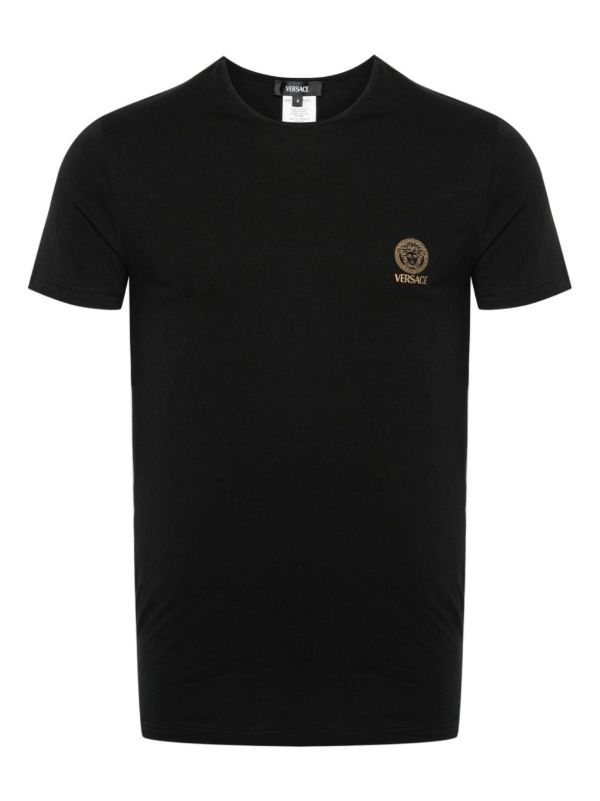 Browns Versace White And Black Medusa-Print Cotton T-shirt Set | Browns T-Shirts