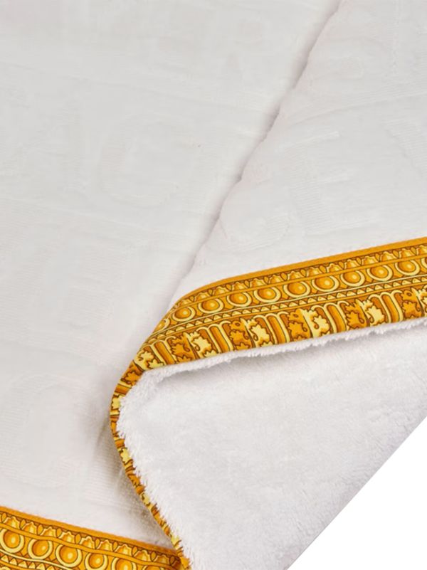Browns Versace White Baroque-Print Bath Mat | Browns Rugs