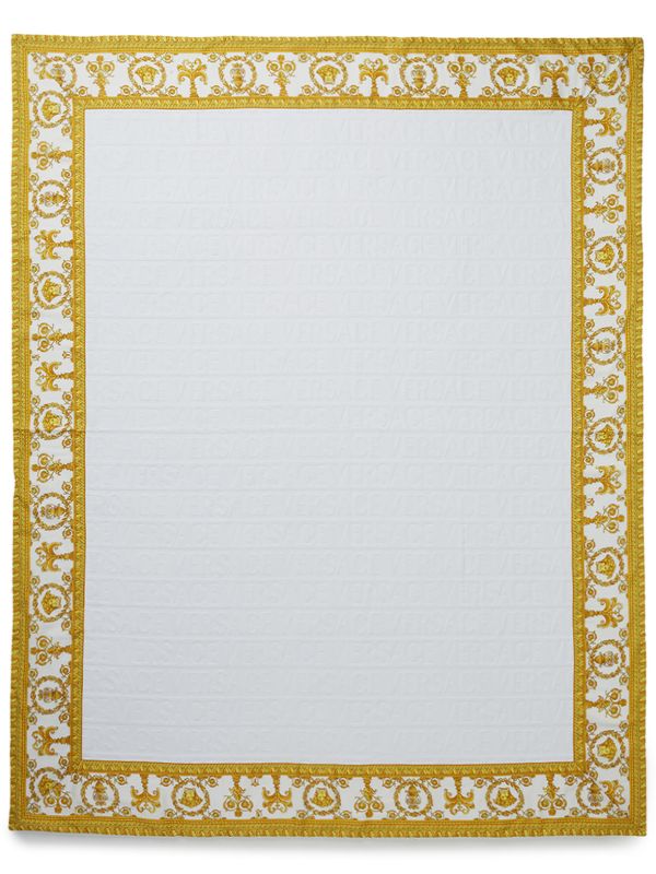 Browns Versace White I Love Baroque Cotton Towel | Browns Towels