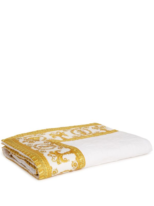 browns Versace white I Love Baroque cotton towel | Browns Towels