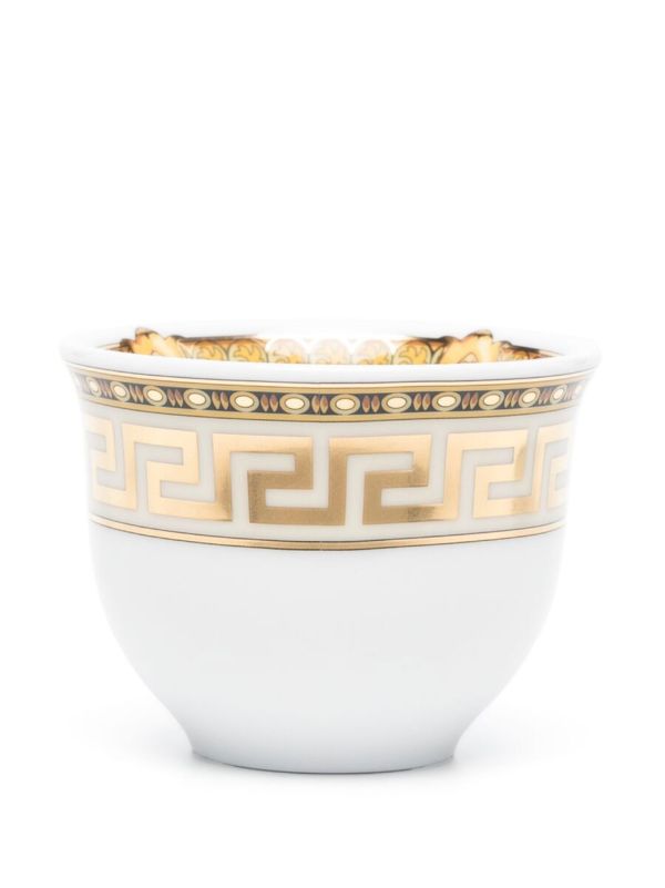 Browns Versace White La Greca Espresso Cup Set | Browns Cups & Tea Sets
