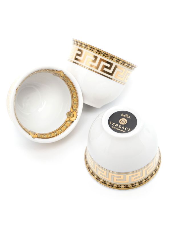 Browns Versace White La Greca Espresso Cup Set | Browns Cups & Tea Sets