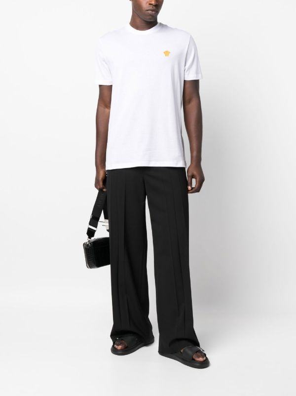 Browns Versace White Medusa Head Embroidered T-shirt | Browns T-Shirts