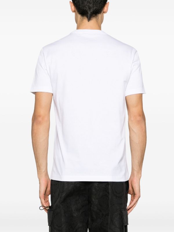 Browns Versace White Medusa Logo Cotton T-Shirt | Browns T-Shirts