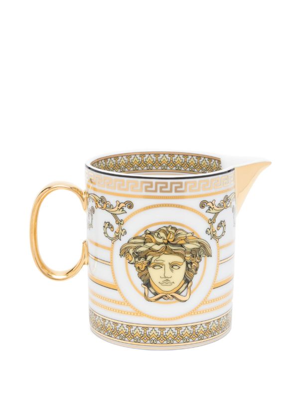 browns Versace White Virtus Gala Creamer | Browns Cups & Tea Sets