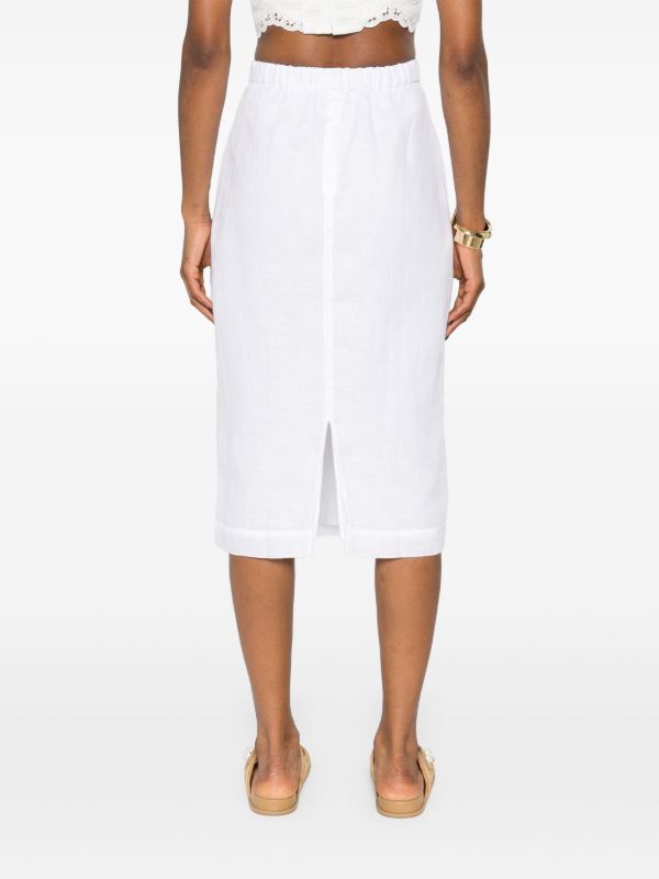 Browns Vita Kin White Cut-Embroidered Linen Skirt | Browns High-Waisted Skirts
