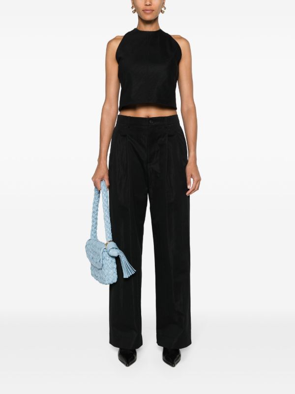 Browns WARDROBE.NYC Black Back Crossover Straps Blouse | Browns Vests & Tank Tops