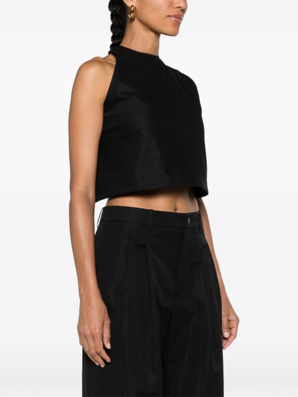 Browns WARDROBE.NYC Black Back Crossover Straps Blouse | Browns Vests & Tank Tops