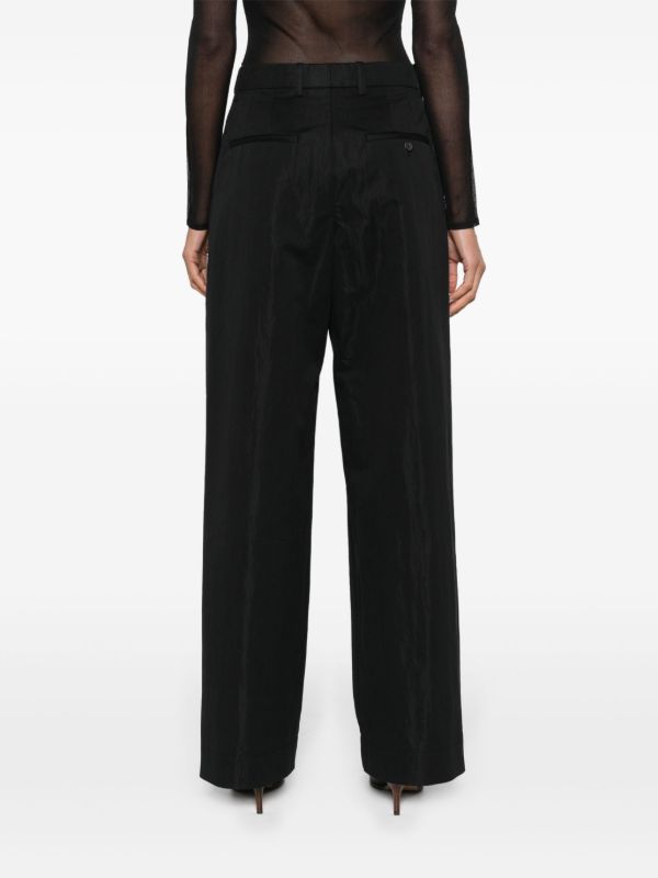 Browns WARDROBE.NYC Black Micro Pleated Tailored Trousers | Browns Slacks