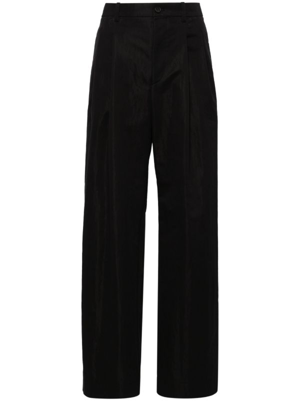 browns WARDROBE.NYC Black Micro Pleated Tailored Trousers | Browns Slacks