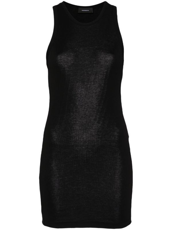 browns WARDROBE.NYC Black Racerback Cotton Mini Dress | Browns Day Dresses