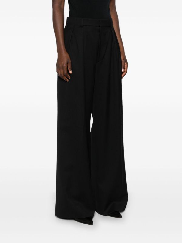 Browns WARDROBE.NYC Black Wool Wide-Leg Trousers | Browns Wide-Leg Pants
