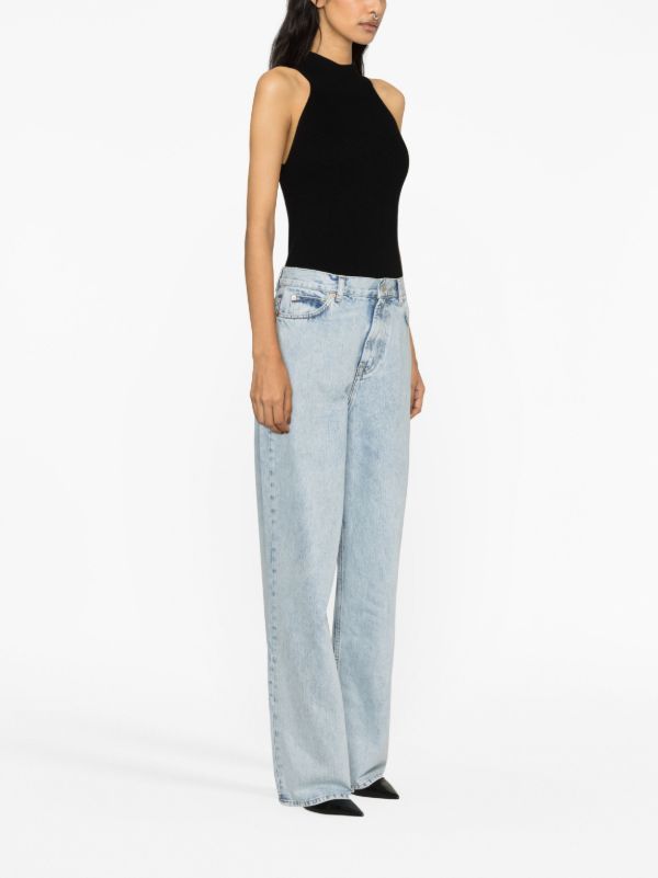 Browns WARDROBE.NYC Blue Low-Rise Straight-Leg Jeans | Browns Straight-Leg Jeans