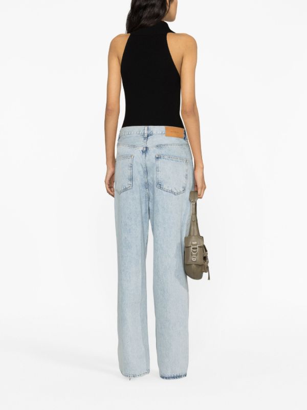 Browns WARDROBE.NYC Blue Low-Rise Straight-Leg Jeans | Browns Straight-Leg Jeans