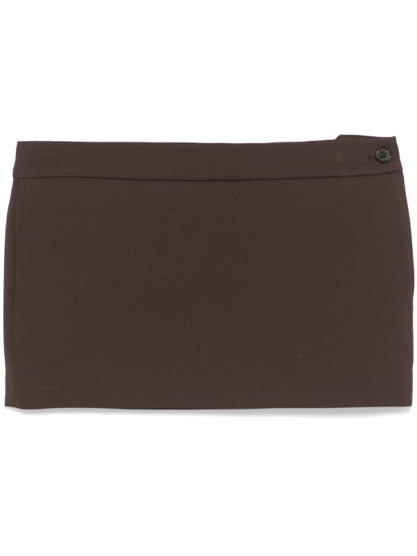 browns WARDROBE.NYC Brown Wool Skirt | Browns Fitted Skirts