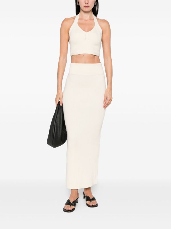 Browns WARDROBE.NYC Cotton Halterneck Top | Browns Vests & Tank Tops