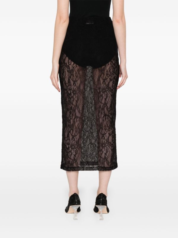 Browns WARDROBE.NYC Lace Midi Skirt | Browns Straight Skirts