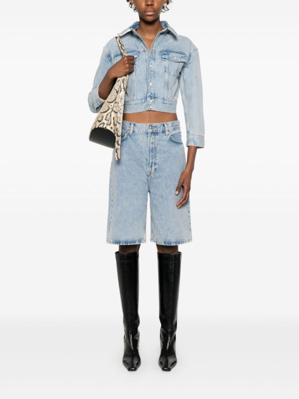 Browns WARDROBE.NYC Low-rise Denim Shorts | Browns Knee-Length Shorts